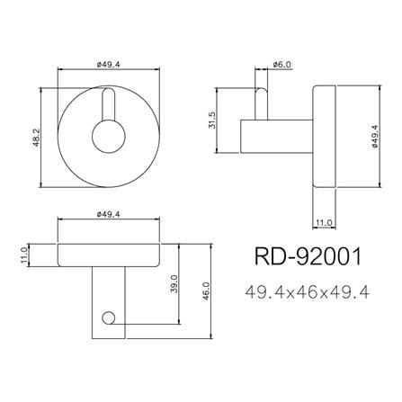 ขอแขวนผ้า PRIME RD-92001 สีสเตนเลส_2
