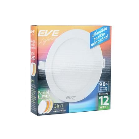 ดาวน์ไลท์ LED EVE PANEL LIGHT COLOR CHANGE 3IN1 540699 5 นิ้ว 12 วัตต์ DAYLIGHT/COOL WHITE/WARM WHITE สีขาว_3