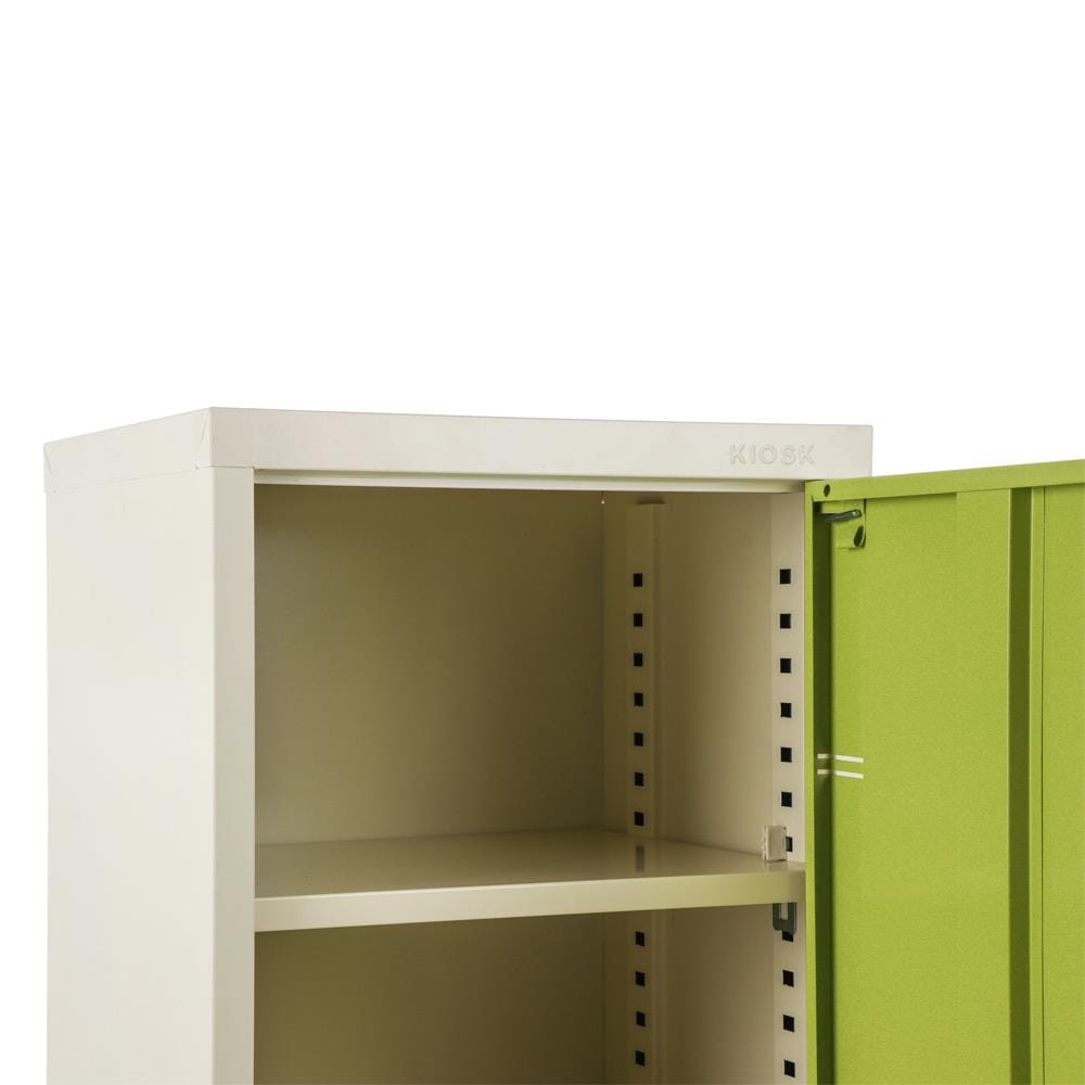ตู้เหล็กบานเปิดทึบ KIOSK UDB-1 สีขาว/เขียว