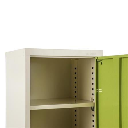 ตู้เหล็กบานเปิดทึบ KIOSK UDB-1 สีขาว/เขียว_2