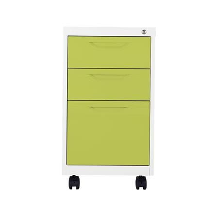ตู้ลิ้นชักเหล็ก 3 ลิ้นชัก KIOSK BS-503 สีขาว/เขียว_0