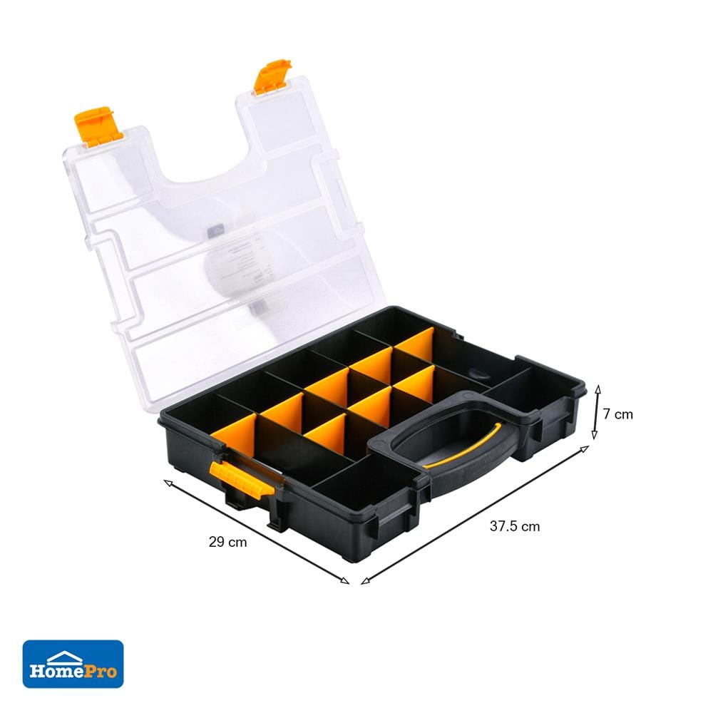 กล่องพลาสติก DIY MATALL HL30139 14 นิ้ว สีดำ-เหลือง
