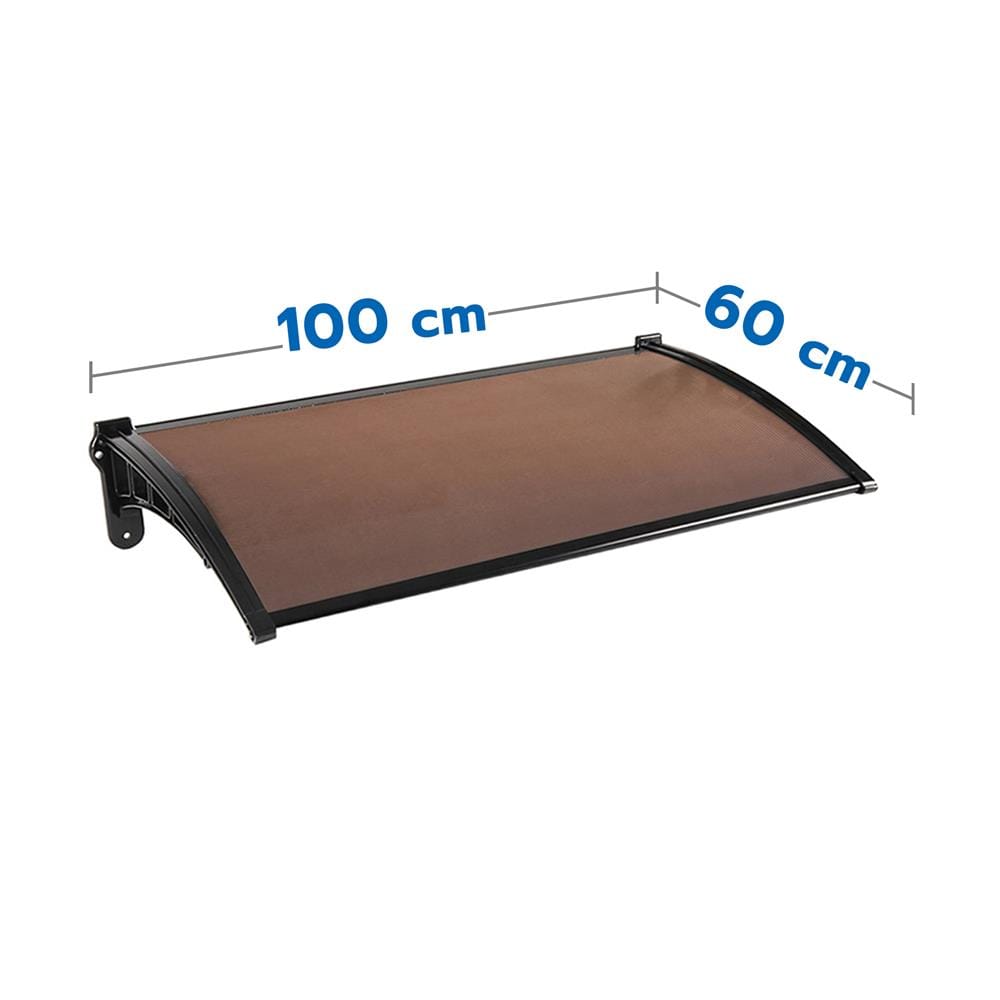 กันสาดโพลีคาร์บอเนต ผิวส้ม SUNSHIELD 60x100 ซม. สีน้ำตาลเข้ม