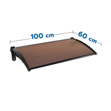 กันสาดโพลีคาร์บอเนต ผิวส้ม SUNSHIELD 60x100 ซม. สีน้ำตาลเข้ม