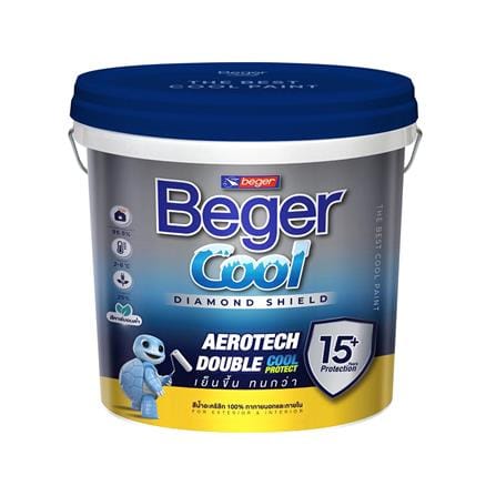 สีน้ำทาภายนอก ชนิดด้าน BEGER COOL DIAMONDSHIELD 15 BASE A 2.5 แกลลอน_0