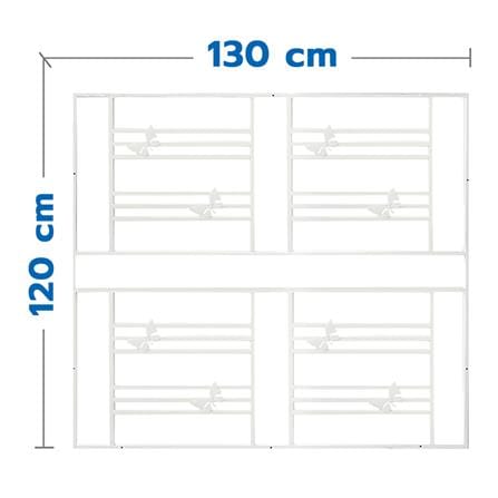 หน้าต่างเหล็กดัด S.D.BRILLIANT 130x120 ซม. สีขาว_0