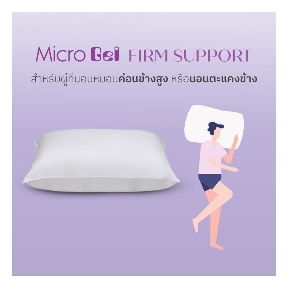 หมอนหนุน ใยสังเคราะห์ SANTAS MICROGEL FIRM 19x29 นิ้ว สีขาว
