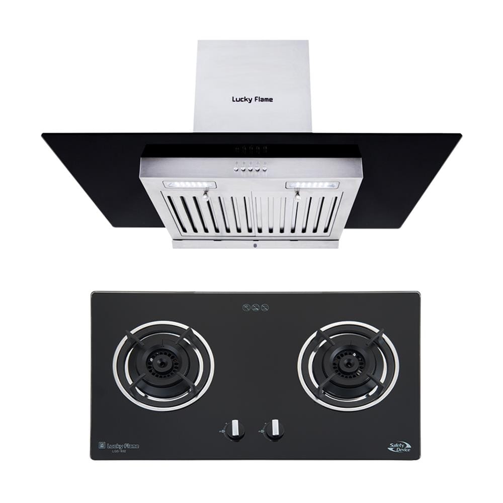 เตาฝัง+เครื่องดูดควัน LUCKY FLAME LGS-932 + RG-901S