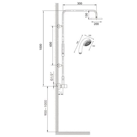 ฝักบัว RAIN SHOWER NOVABATH IS-688-8H_1