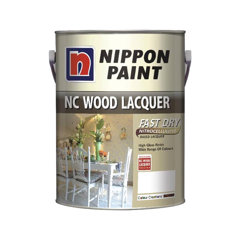 สีงานอุตสาหกรรม NIPPON PAINT NC WOOD LACQUER BASE A สีขาว 0.75 ลิตร
