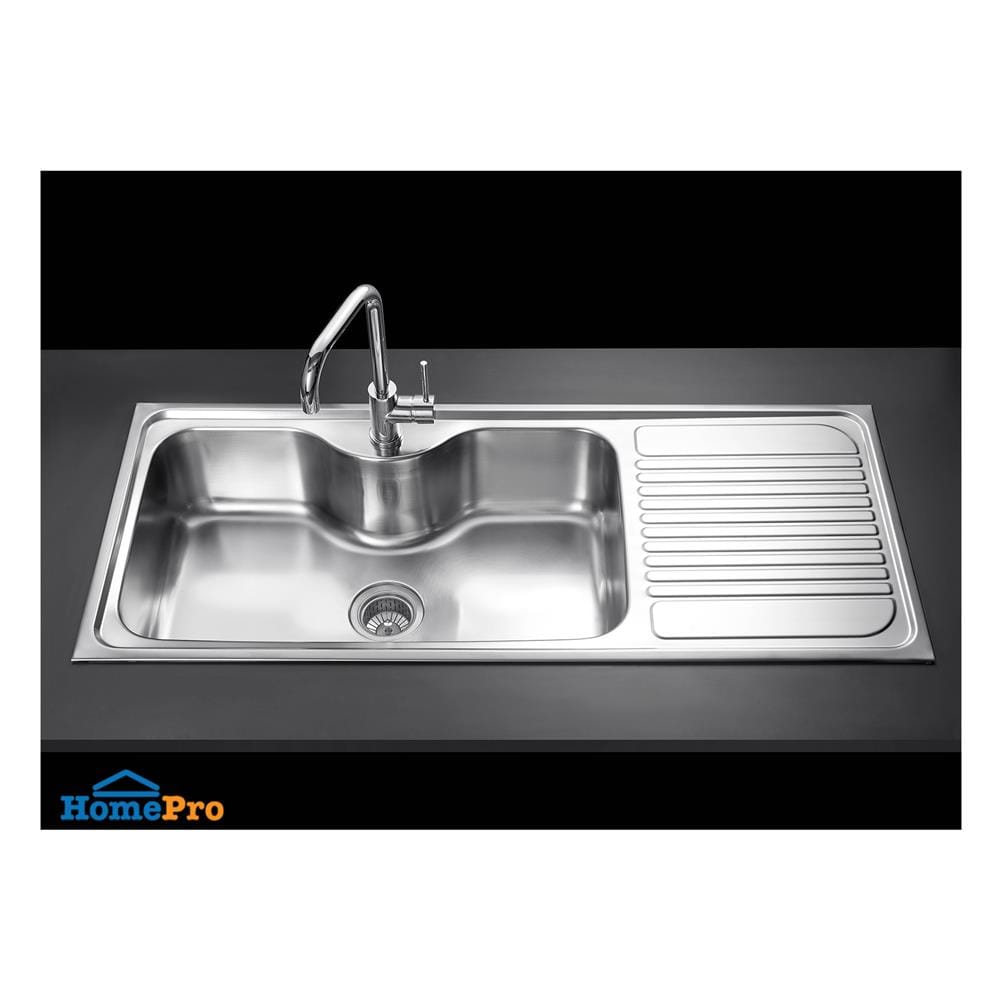 BUILT-IN SINK MEX SUMO3BL 1B1D STAINLESS STEEL
