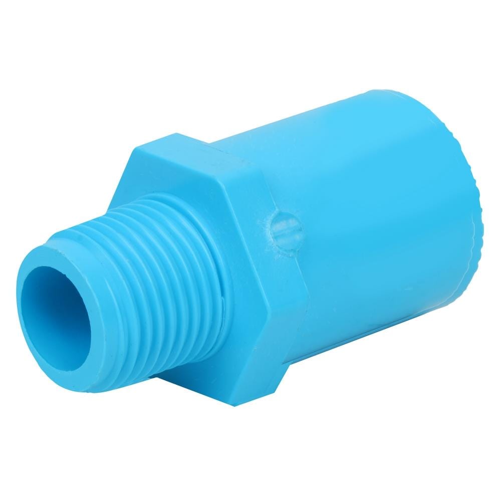 ข้อต่อตรงเกลียวนอก-หนา SCG 1/2 นิ้ว สีฟ้า