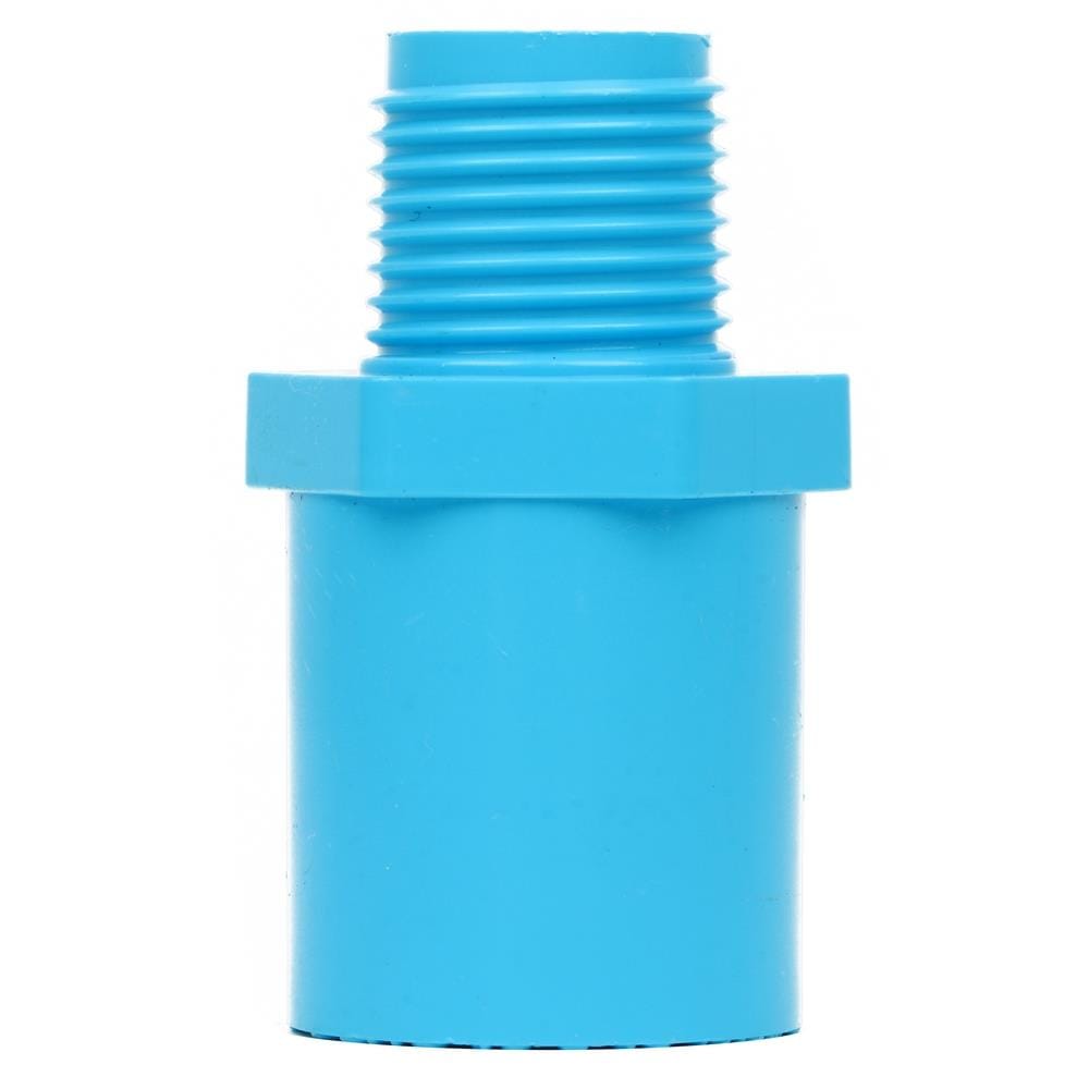 ข้อต่อตรงเกลียวนอก-หนา SCG 1/2 นิ้ว สีฟ้า