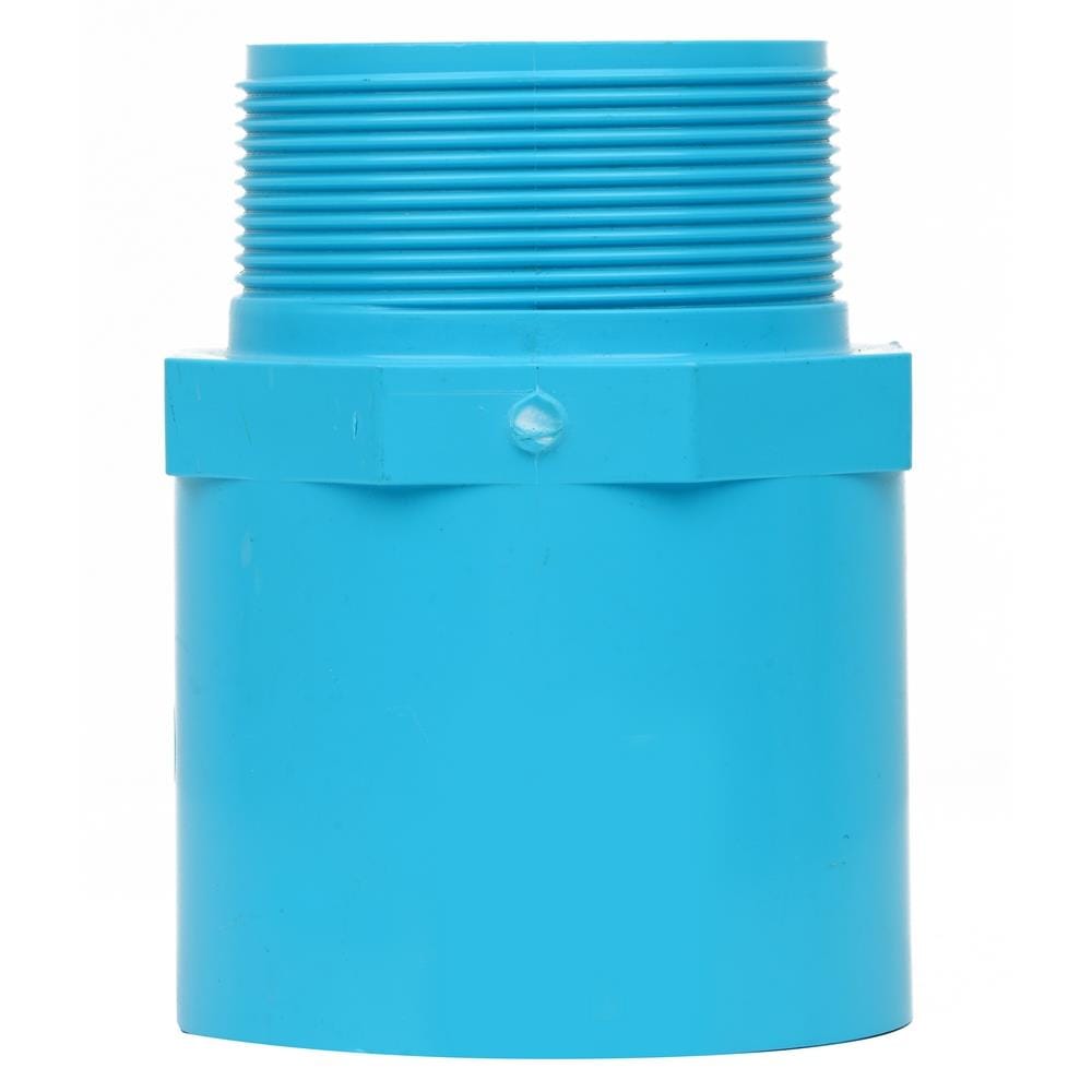 ข้อต่อตรงเกลียวนอก-หนา SCG 2 1/2 นิ้ว สีฟ้า
