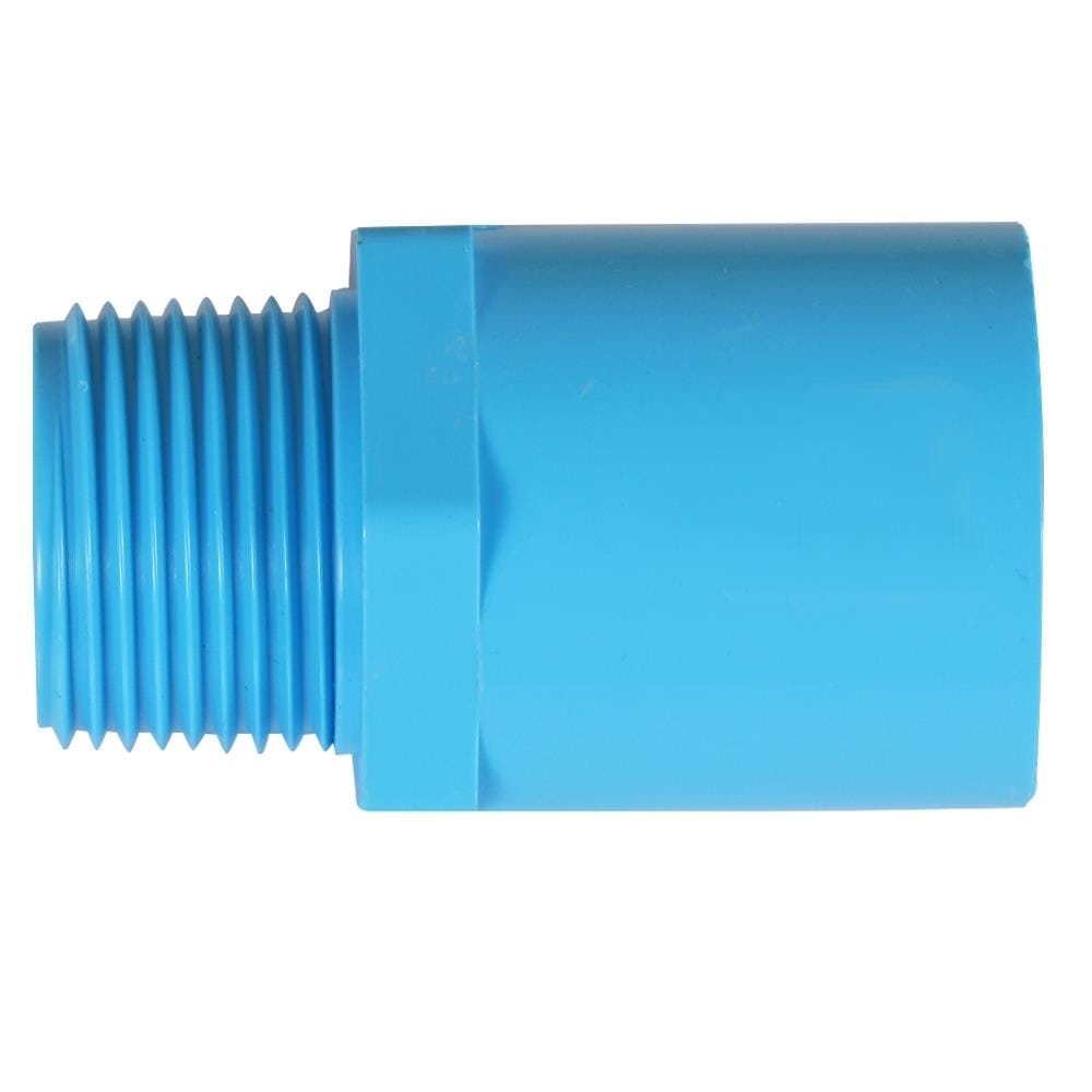 ข้อต่อตรงเกลียวนอก-หนา SCG 1 นิ้ว สีฟ้า