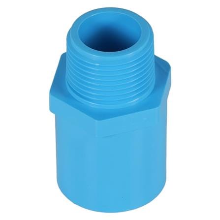 ข้อต่อตรงเกลียวนอก-หนา SCG 1 นิ้ว สีฟ้า
