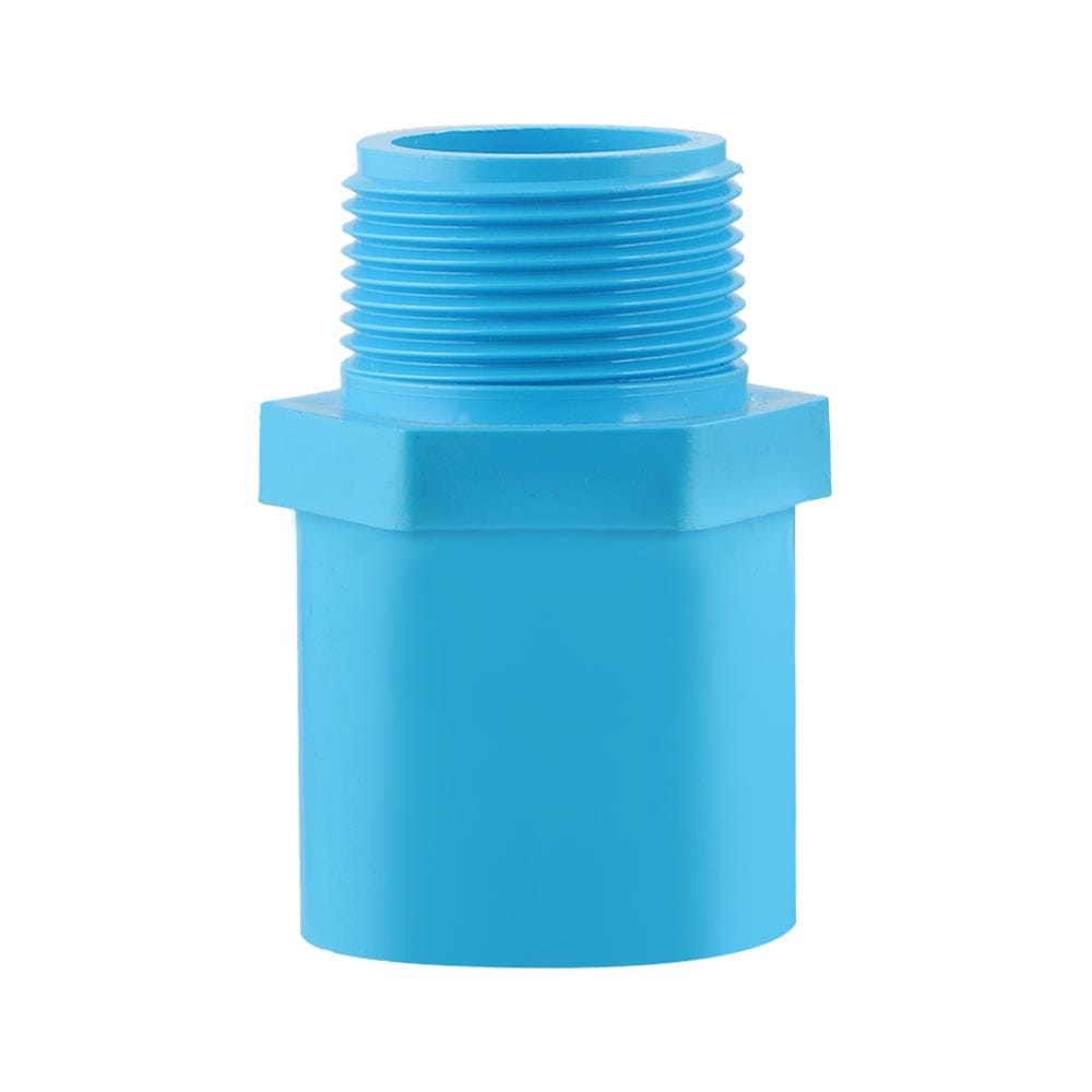 ข้อต่อตรงเกลียวนอก-หนา SCG 1 1/4 นิ้ว สีฟ้า