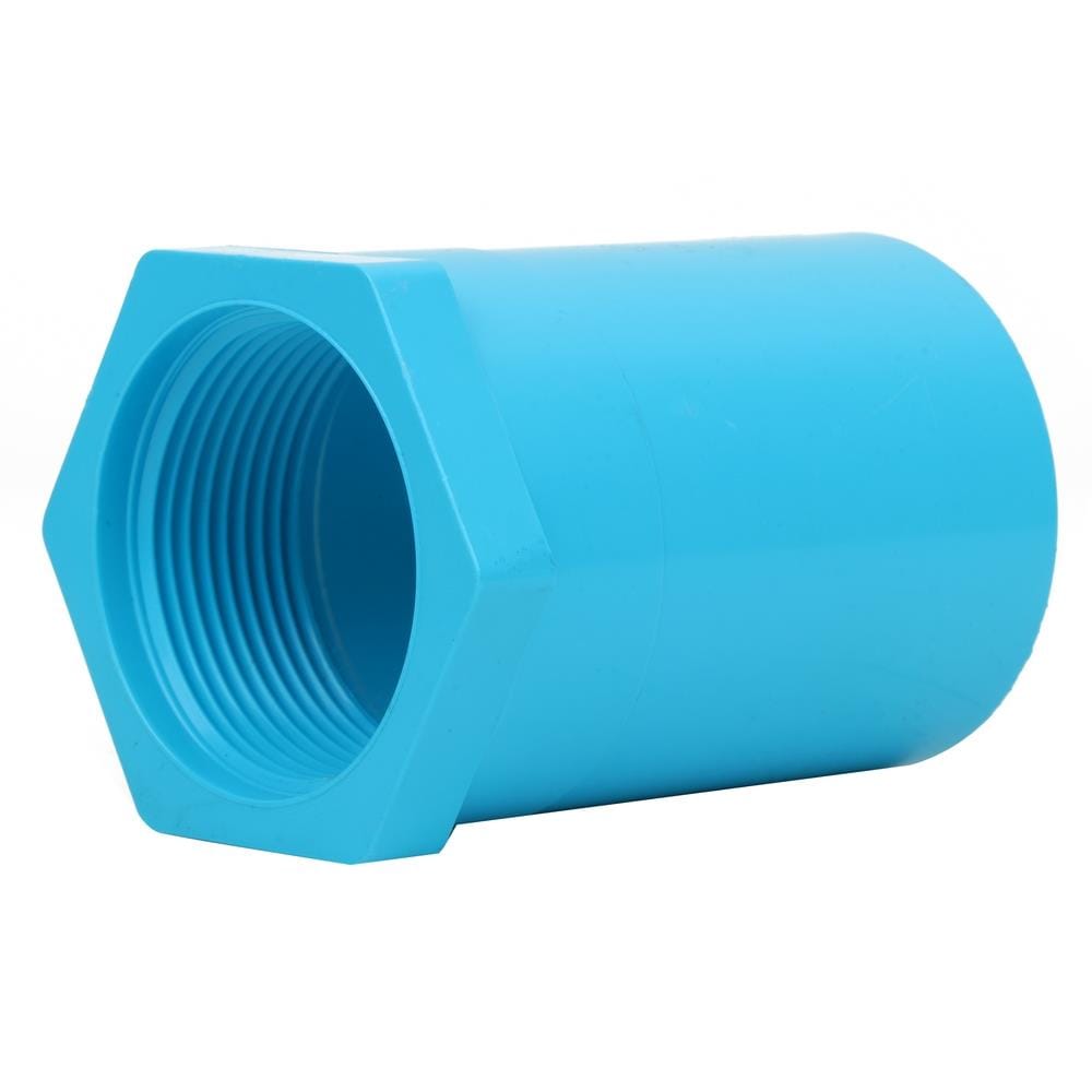 ข้อต่อตรงเกลียวใน-หนา SCG 1 1/2 นิ้ว สีฟ้า