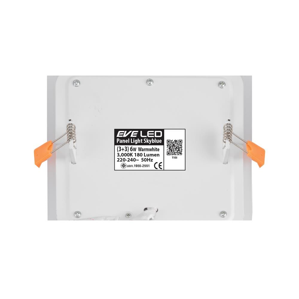 ดาวน์ไลท์ LED EVE SKYBLUE SQUARE 542785 3 นิ้ว 6 วัตต์ WARM WHITE สีขาว