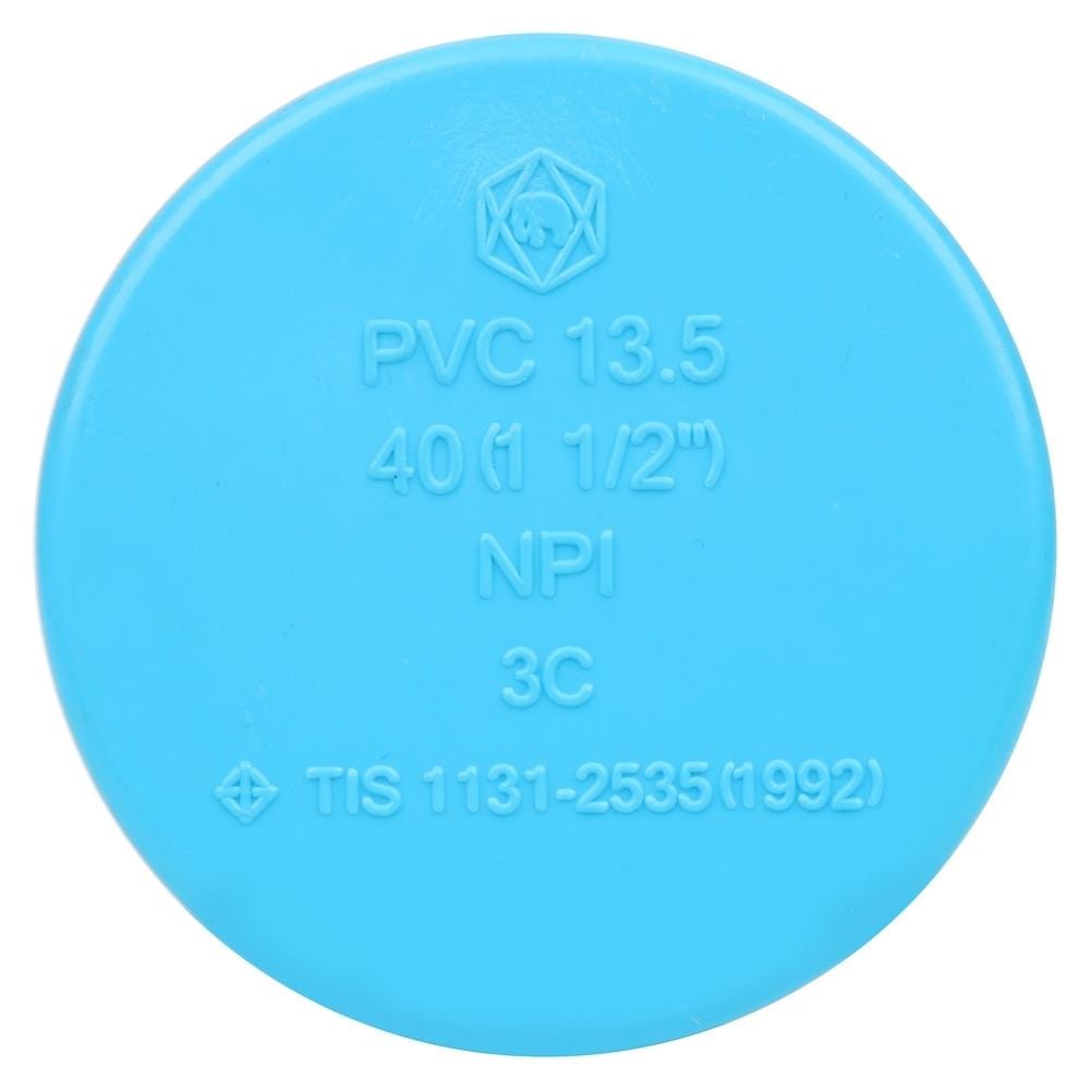 ฝาครอบ-หนา SCG 1 1/2 นิ้ว สีฟ้า