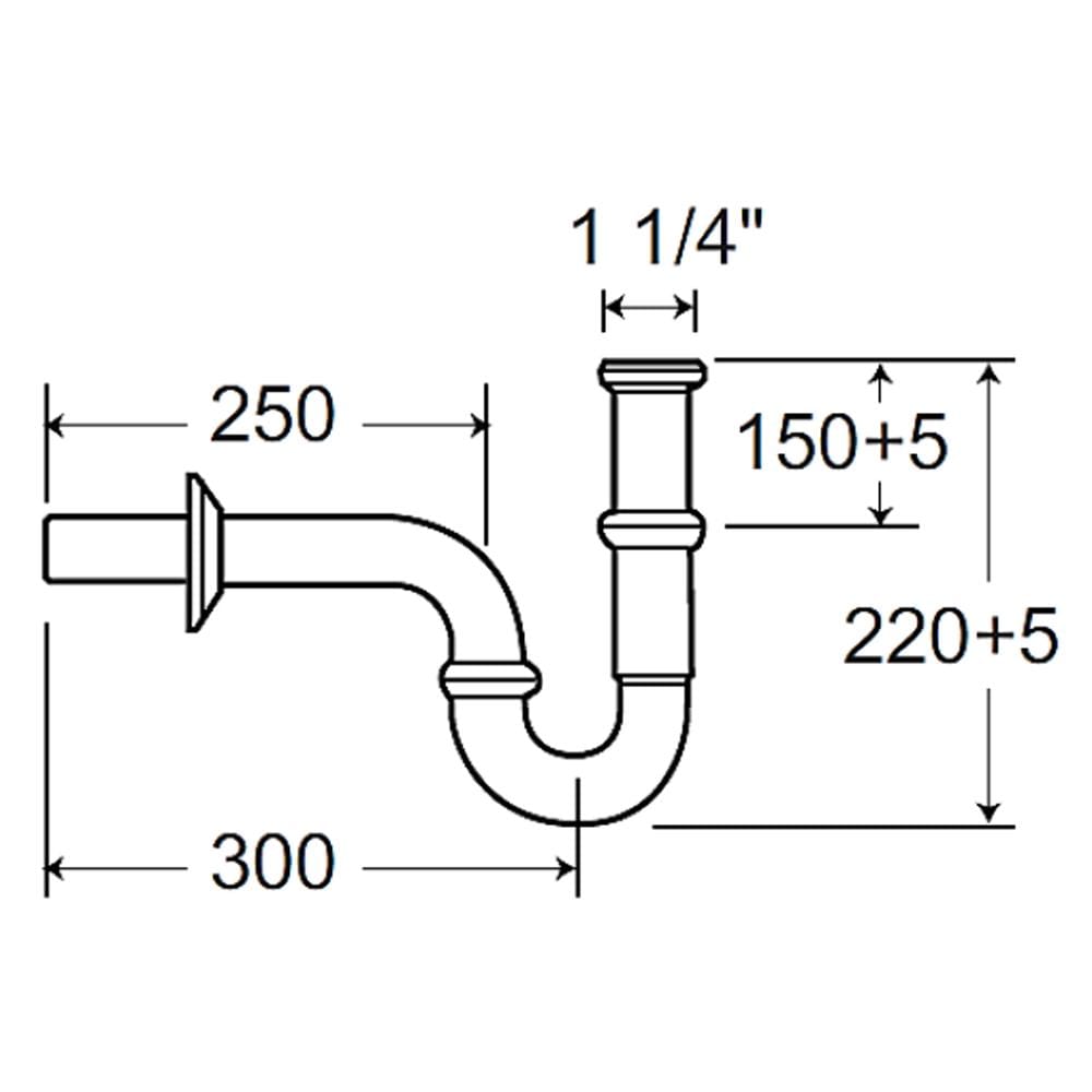 ท่อน้ำทิ้งอ่างล้างหน้าพีแทรป AMERICAN STANDARD A-8100-N 30 ซม.