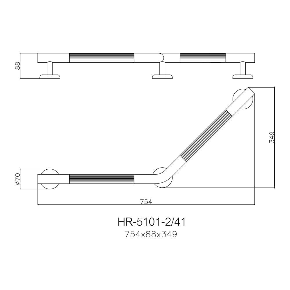 ราวมือจับ ตัว V WS HR-5101-2/41