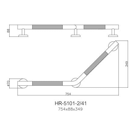 ราวมือจับ ตัว V WS HR-5101-2/41_1