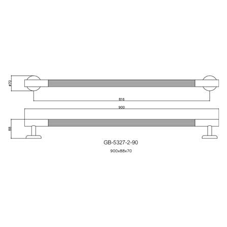 ราวมือจับ แบบตรง WS GB-5327-2/90 90 ซม._3