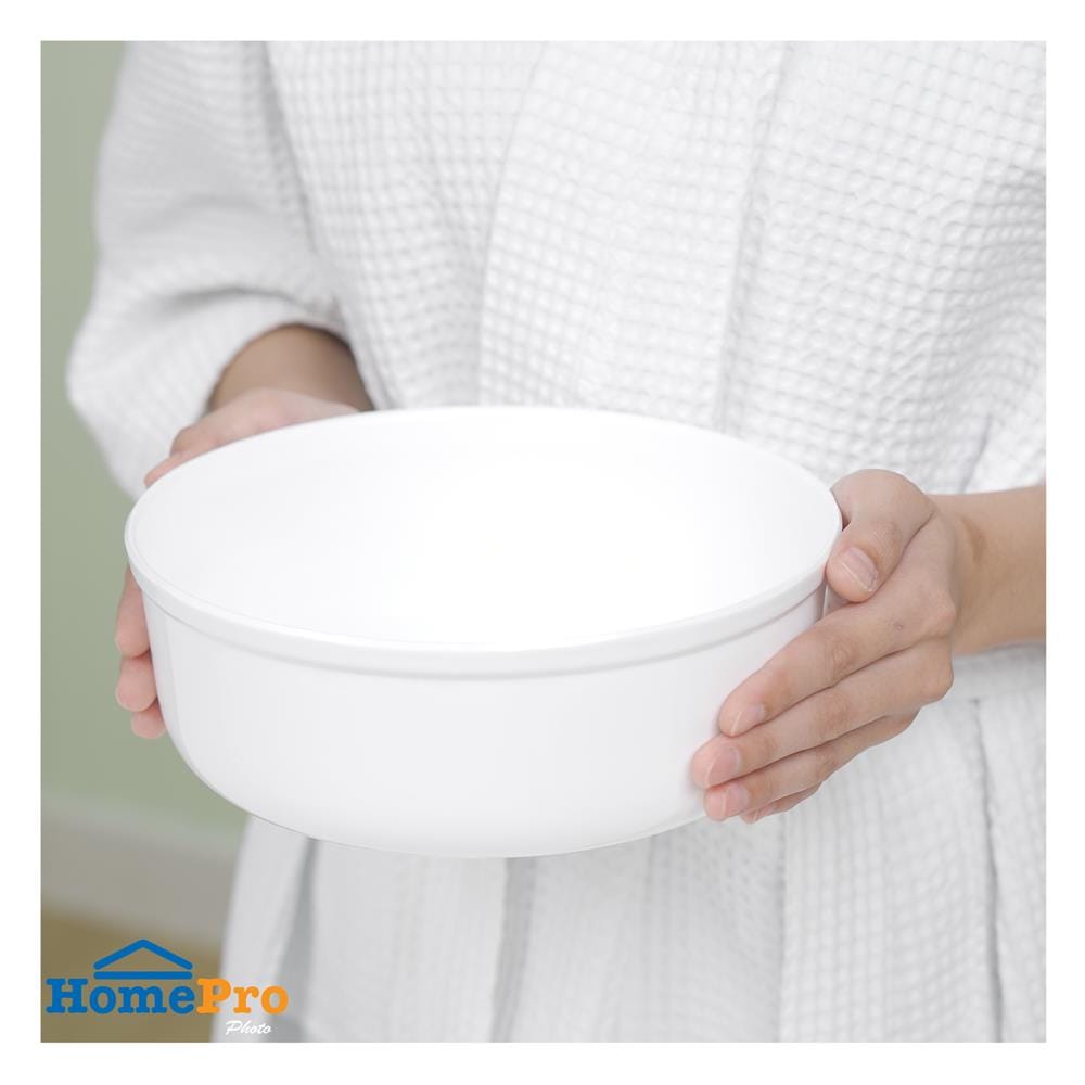 ขันน้ำกลม PLIM 20cm สีขาว