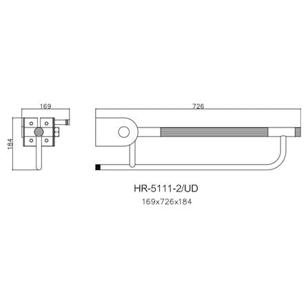 ราวมือจับ ตัว U โยกขึ้นลง WS HR-5111-2UD_1