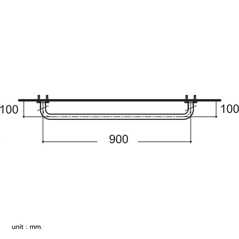 ราวมือจับ แบบตรง AMERICAN STANDARD HR-380490-01 90 ซม.