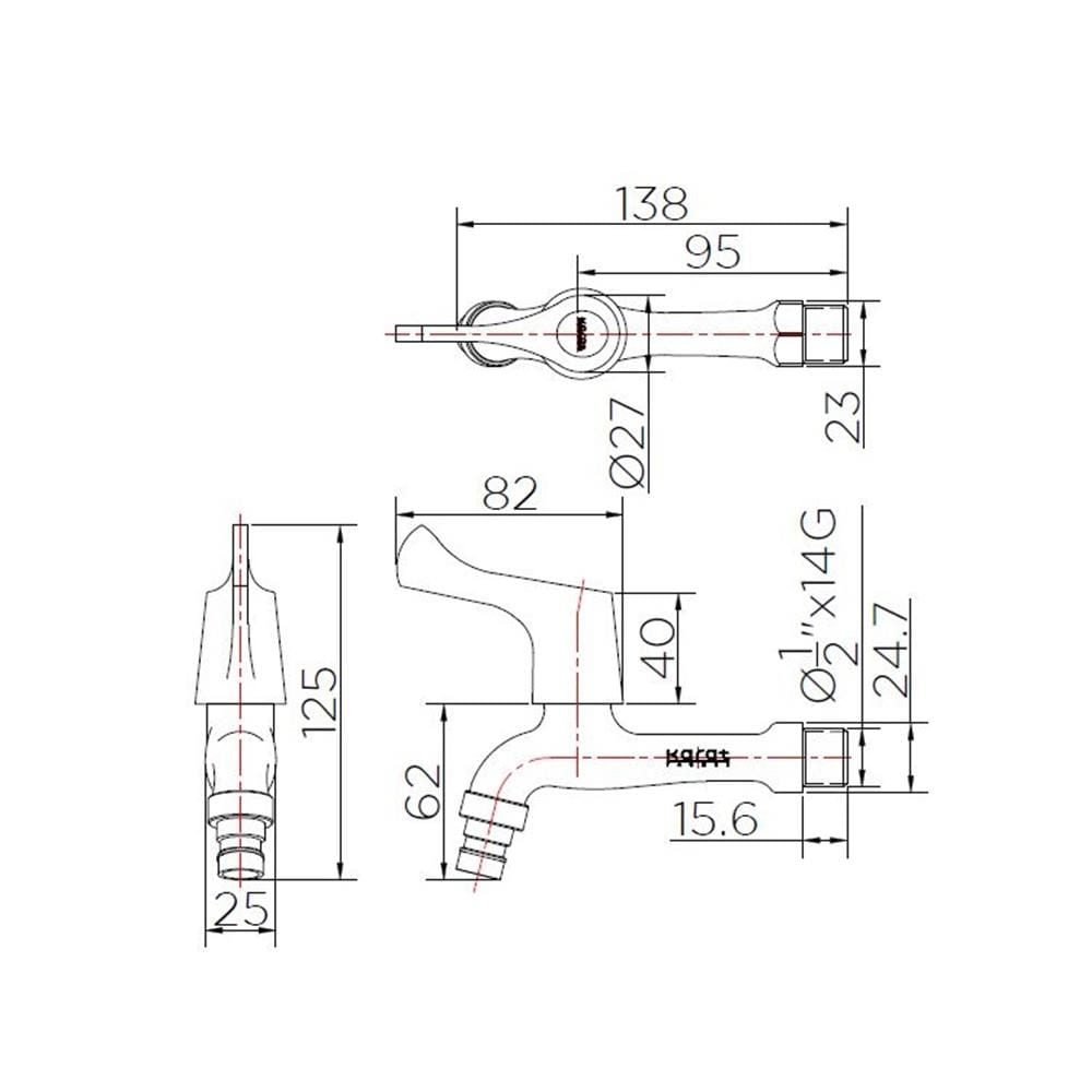 ก๊อกล้างพื้น 1 ทาง KARAT FAUCET EC-03-410-50