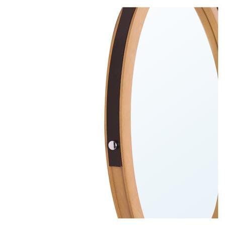 กระจกเงากรอบไม้กลมสายหนัง MOYA TK-ML-A01 60x60 ซม._2