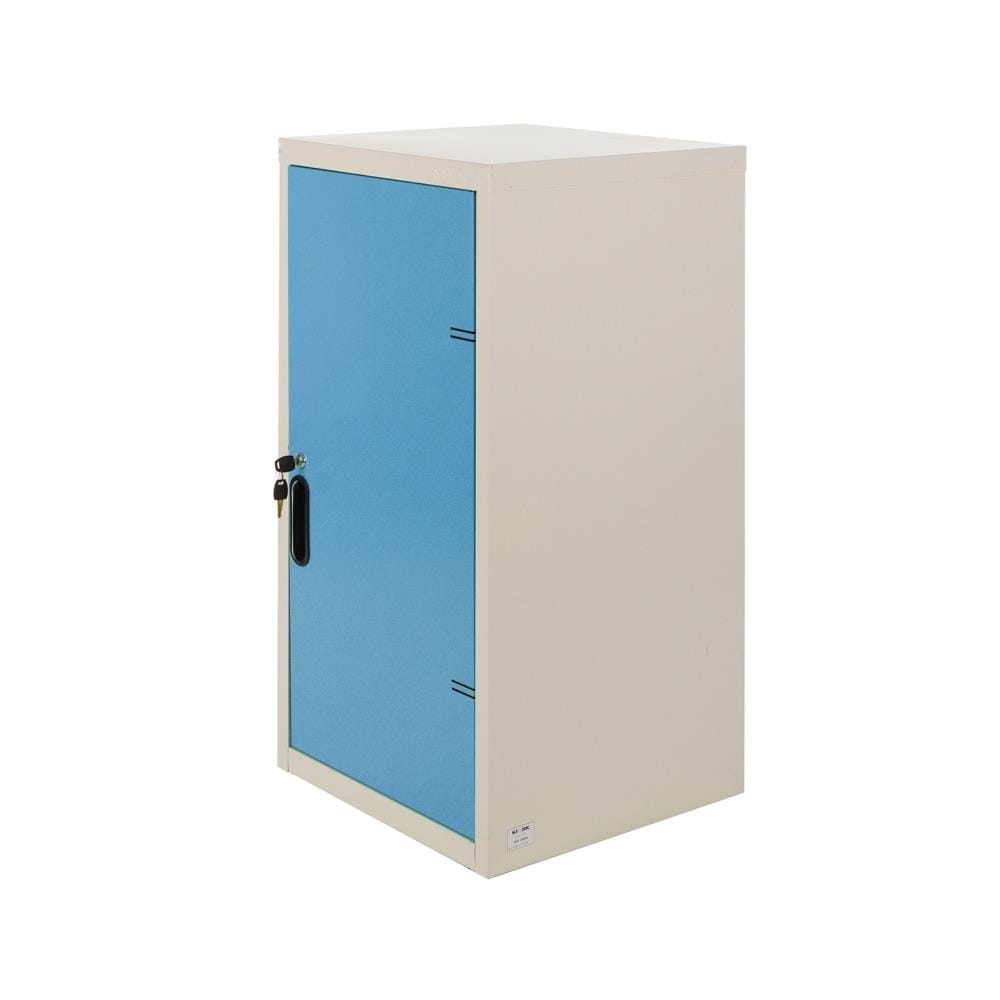 ตู้เหล็กบานเปิดทึบ KIOSK UDB-1 BO สีขาว/ฟ้า