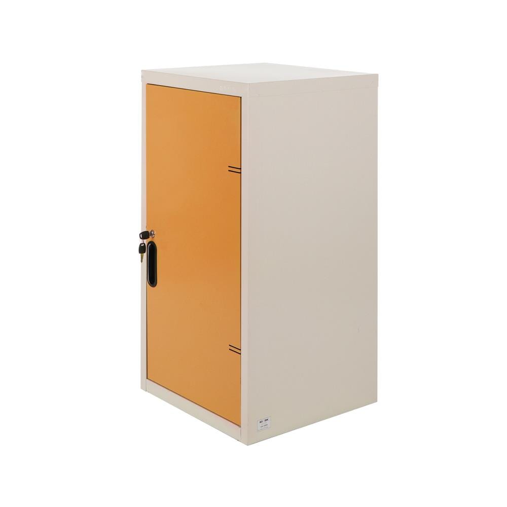 ตู้เหล็กบานเปิดทึบ KIOSK UDB-1 OR สีขาว/ส้ม