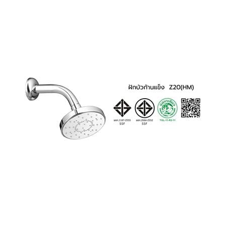 ฝักบัวก้านแข็ง COTTO Z20(HM) สีโครม_3
