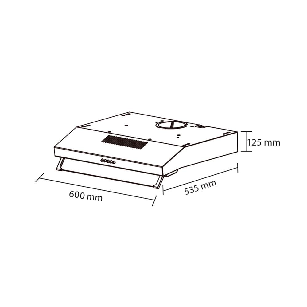 เครื่องดูดควันมาตรฐาน AXIA I-NERO60PU 60 ซม.