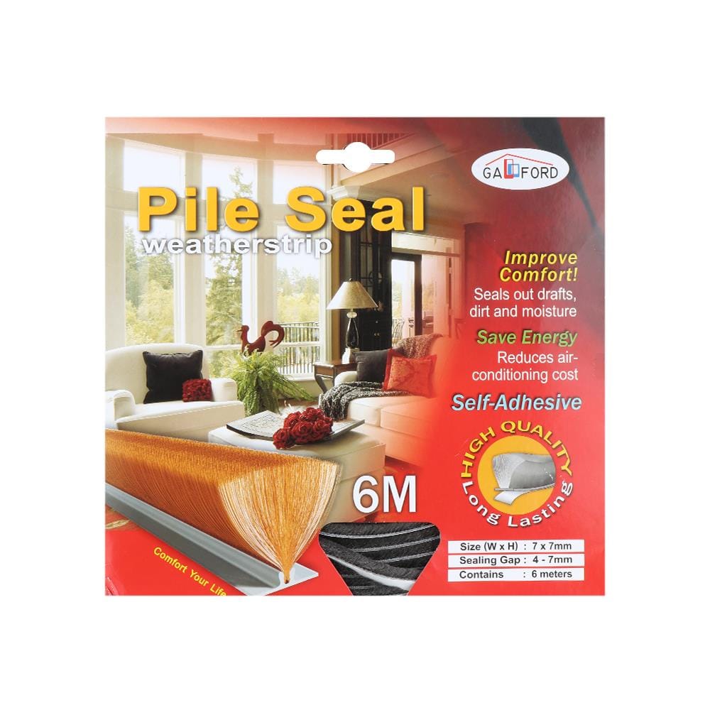 ซีลยางประตู GALL FORD PILE SEAL 049 6 ม. สีเทา