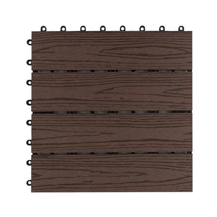 ทางเท้า WPC ลายไม้ SPRING 30x30 ซม. สีน้ำตาลเข้ม_0