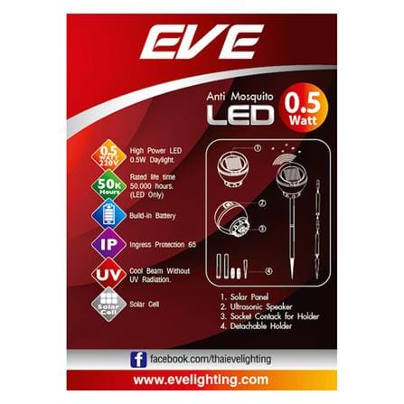 ไฟจัดสวน SOLAR CELL EVE GSL-03 0.5 วัตต์ สีใส_4