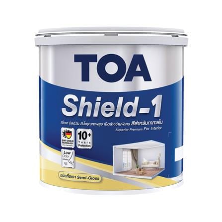 สีน้ำทาภายใน TOA SHIELD-1 BASE A กึ่งเงา 2.5 แกลลอ...