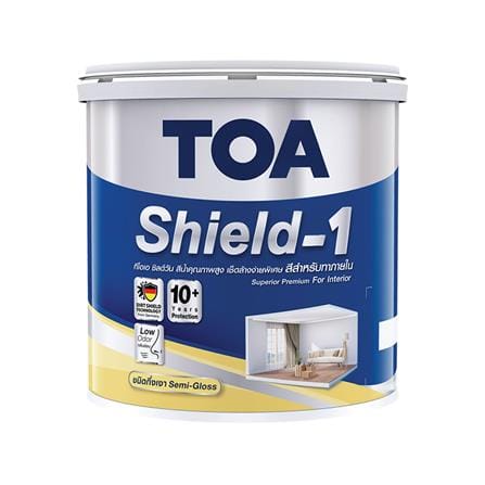 สีน้ำทาภายใน TOA SHIELD-1  BASE B กึ่งเงา 1 แกลลอน