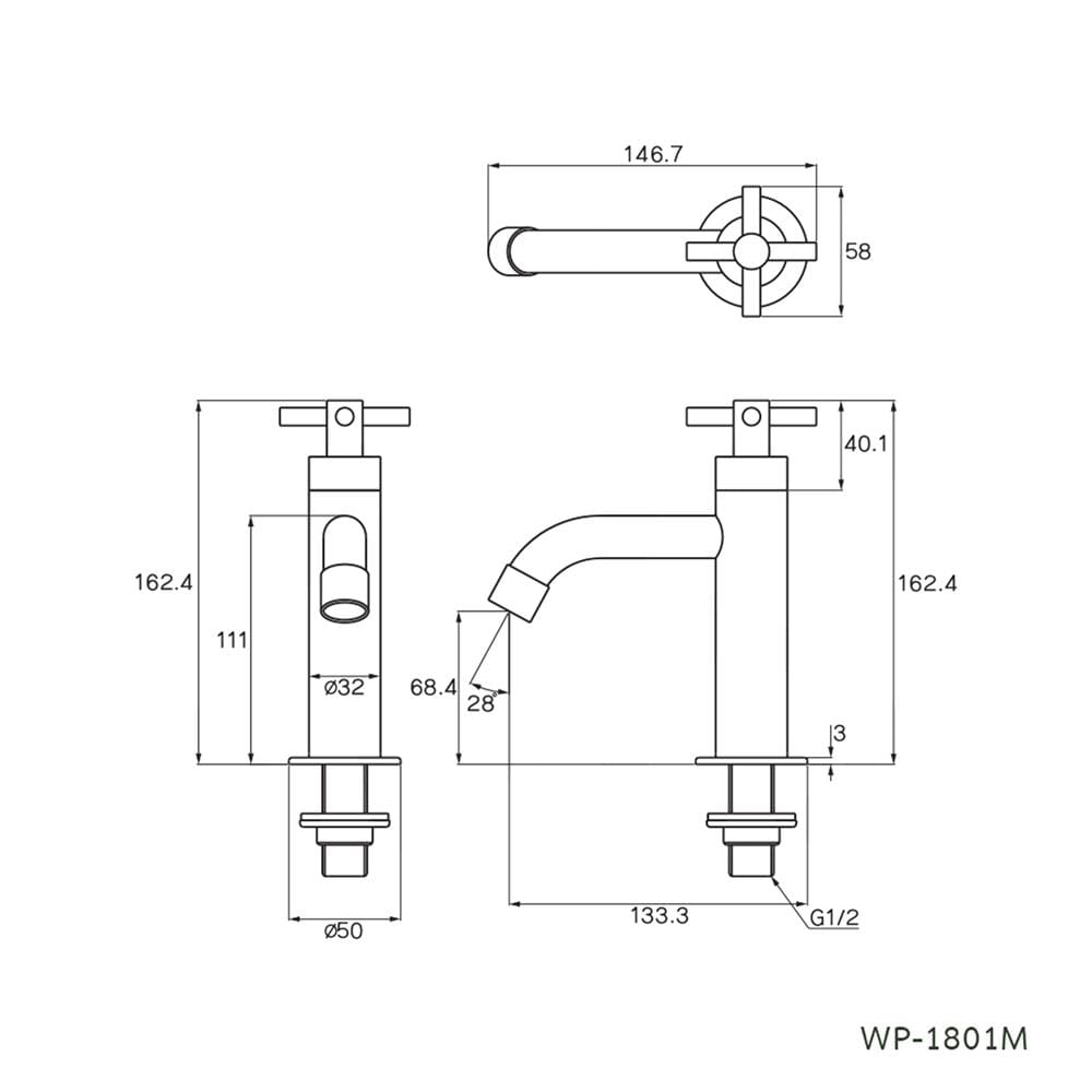 ก๊อกอ่างล้างหน้าเดี่ยว WS WP-1801M