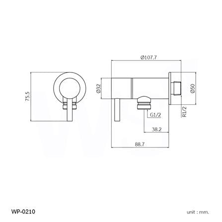 วาล์วฝักบัว 1 ทาง WS WP-0210_1