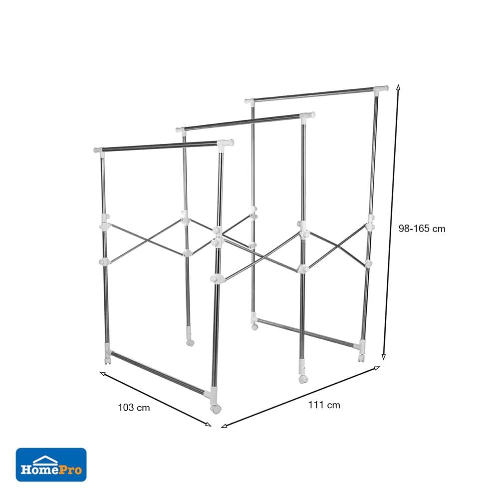 ราวตากผ้าปรับระดับพับได้ 3 เส้น YLT-0388B PLIM