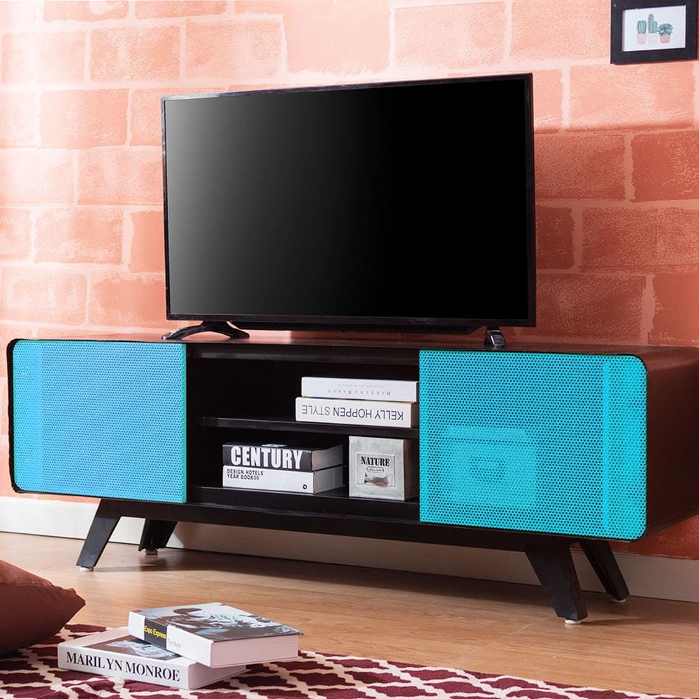 ตู้วางทีวี KIOSK PT-04 BO 150 ซม. สีดำ/ฟ้า