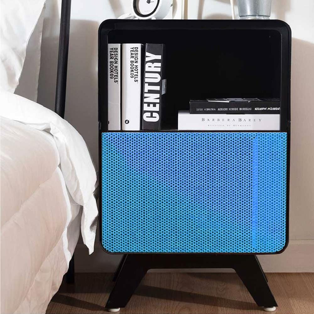ตู้เหล็กบานผสม KIOSK PT-02 BO สีดำ/ฟ้า