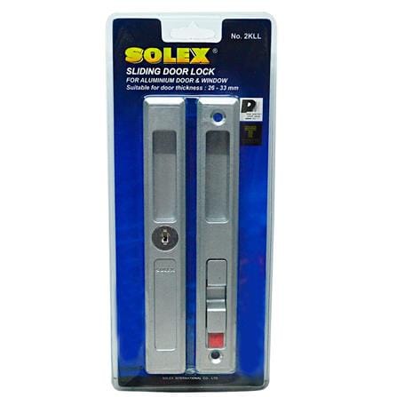 กุญแจบานเลื่อน SOLEX 2KLL สีเงิน