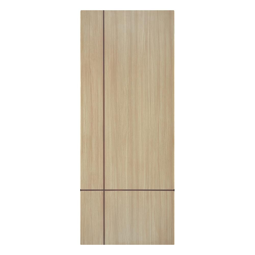 ประตูภายในเมลามีน W ME1 80X200 ซม. สี LIGHT TEAK ALLOVER ไม่เจาะลูกบิด
