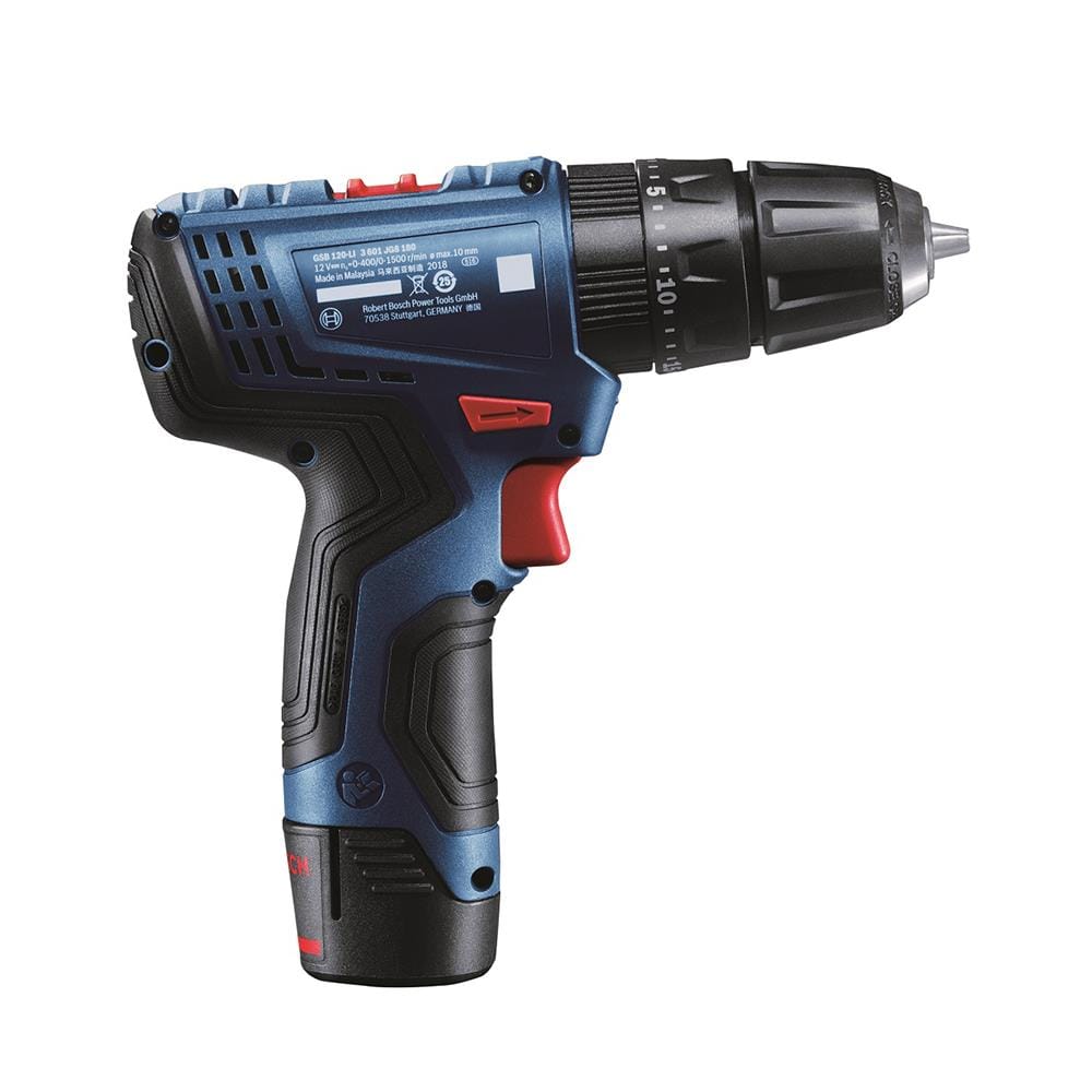 สว่านกระแทกไร้สาย (พร้อมแบตเตอรี่) BOSCH GSB120-Li 12 โวลต์